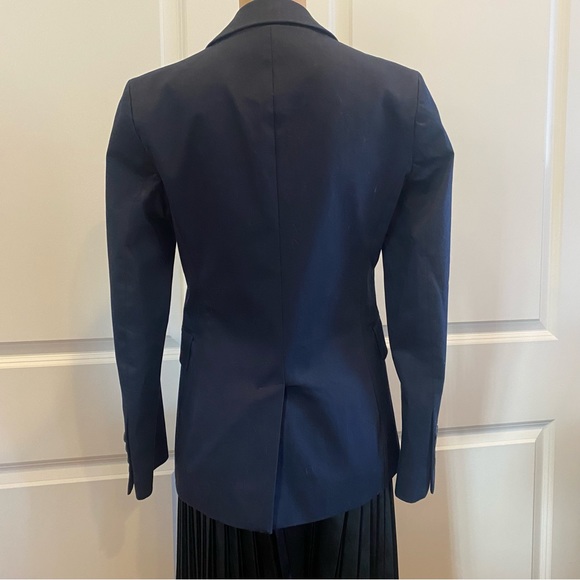 IRIS & INK Navy One Button Cotton Blazer - Picture 3 of 10
